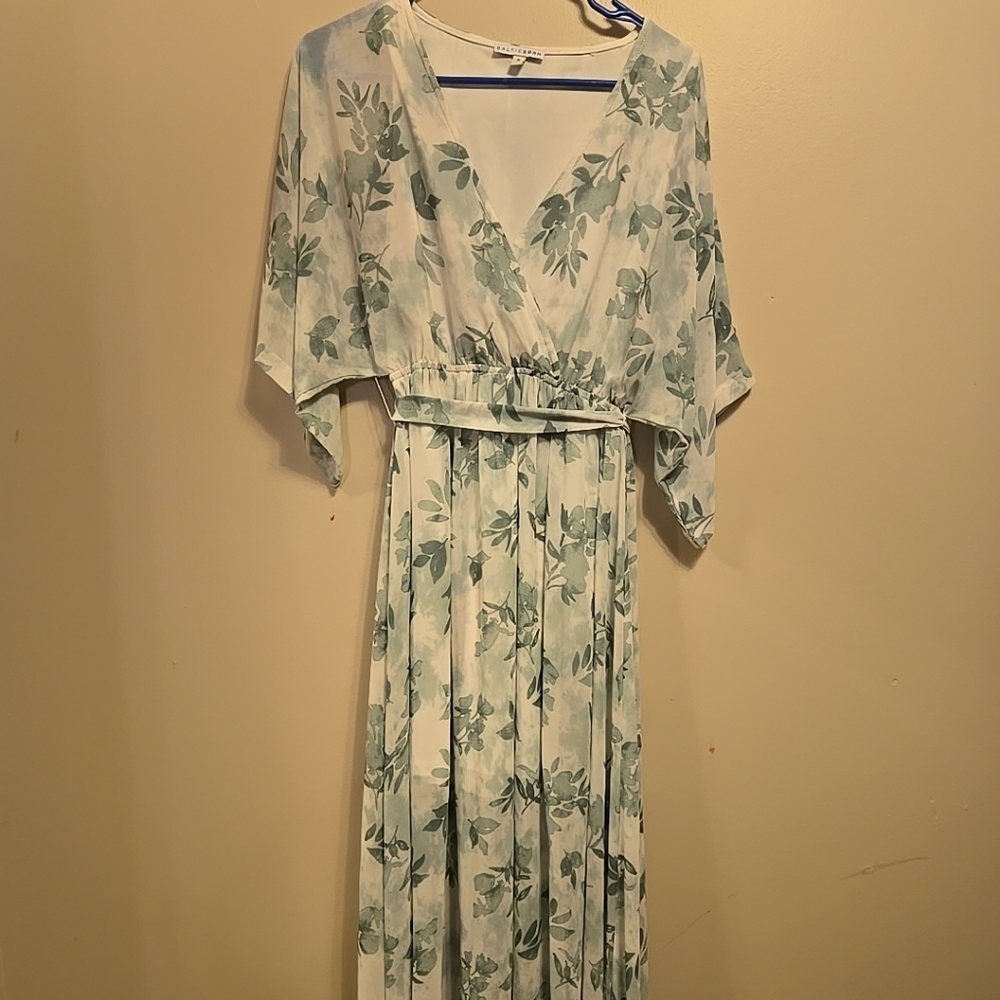 Baltic Born Green Floral Maxi Dress